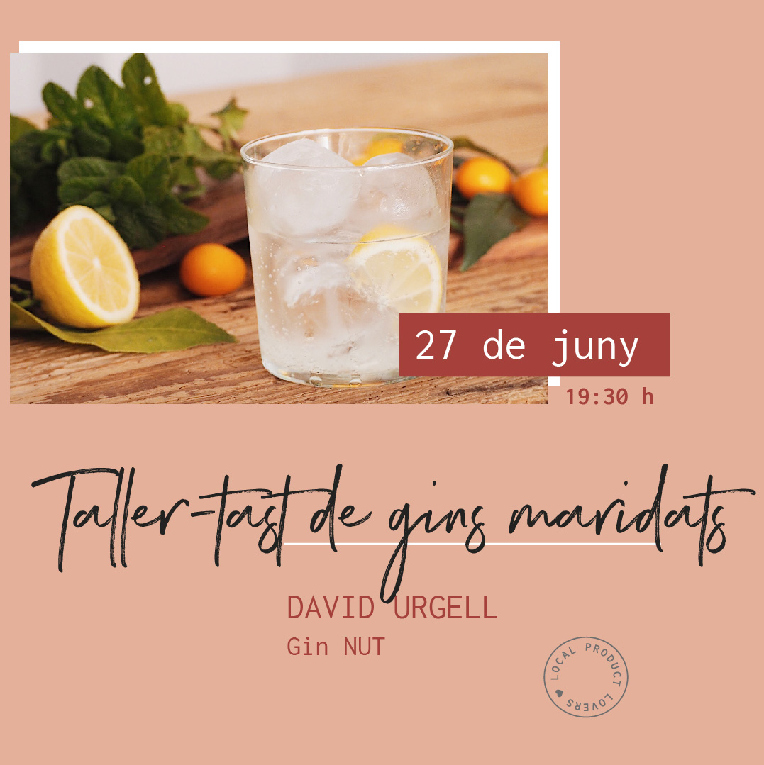 Taller-tast de gins maridats Gin NUT abricoc